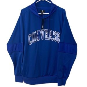 Converse NWT pullover sweatshirt zip pockets and zip neck royal blue